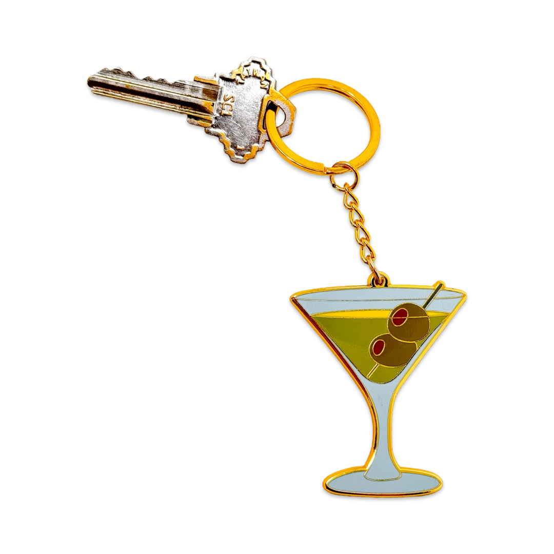 Martini Enamel Keychain