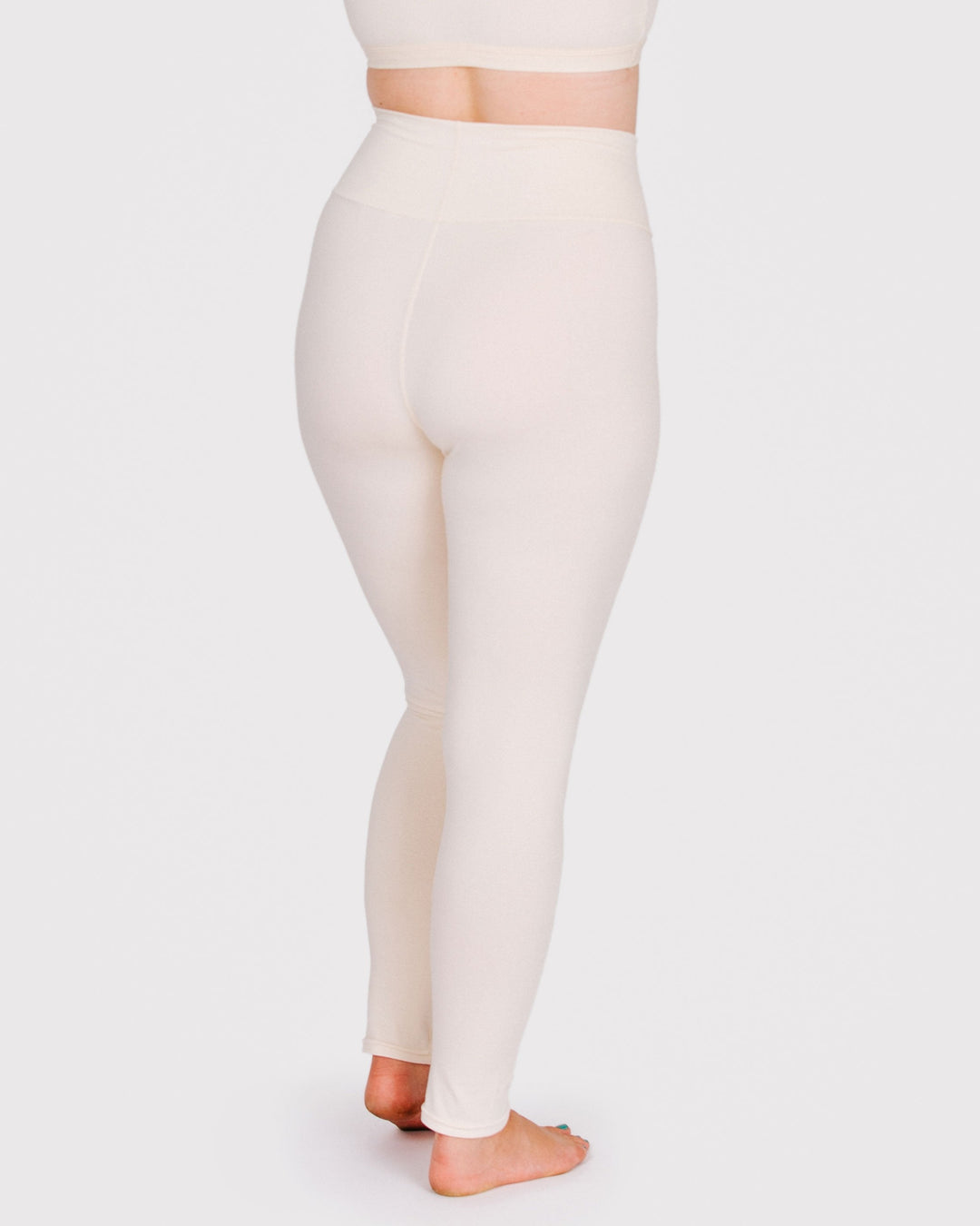 High Rise Ankle Leggings Plain Vanilla