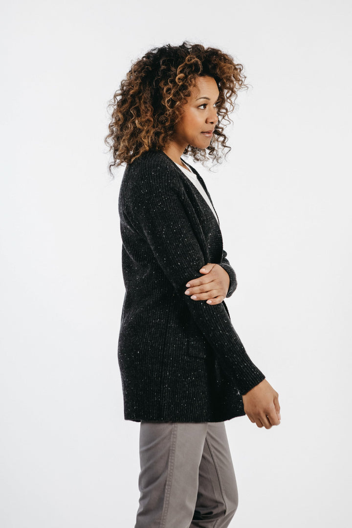 Lewis Cardigan / Charcoal Donegal