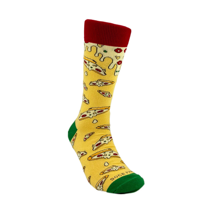 Cheesy Pizza Pattern Socks from the Sock Panda (Adult Large)