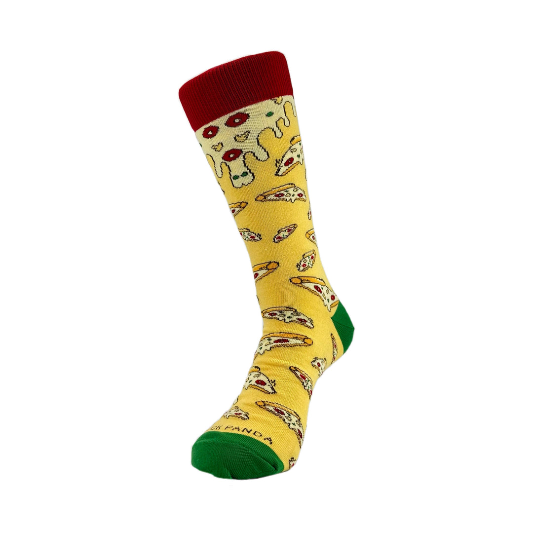 Cheesy Pizza Pattern Socks from the Sock Panda (Adult Large)