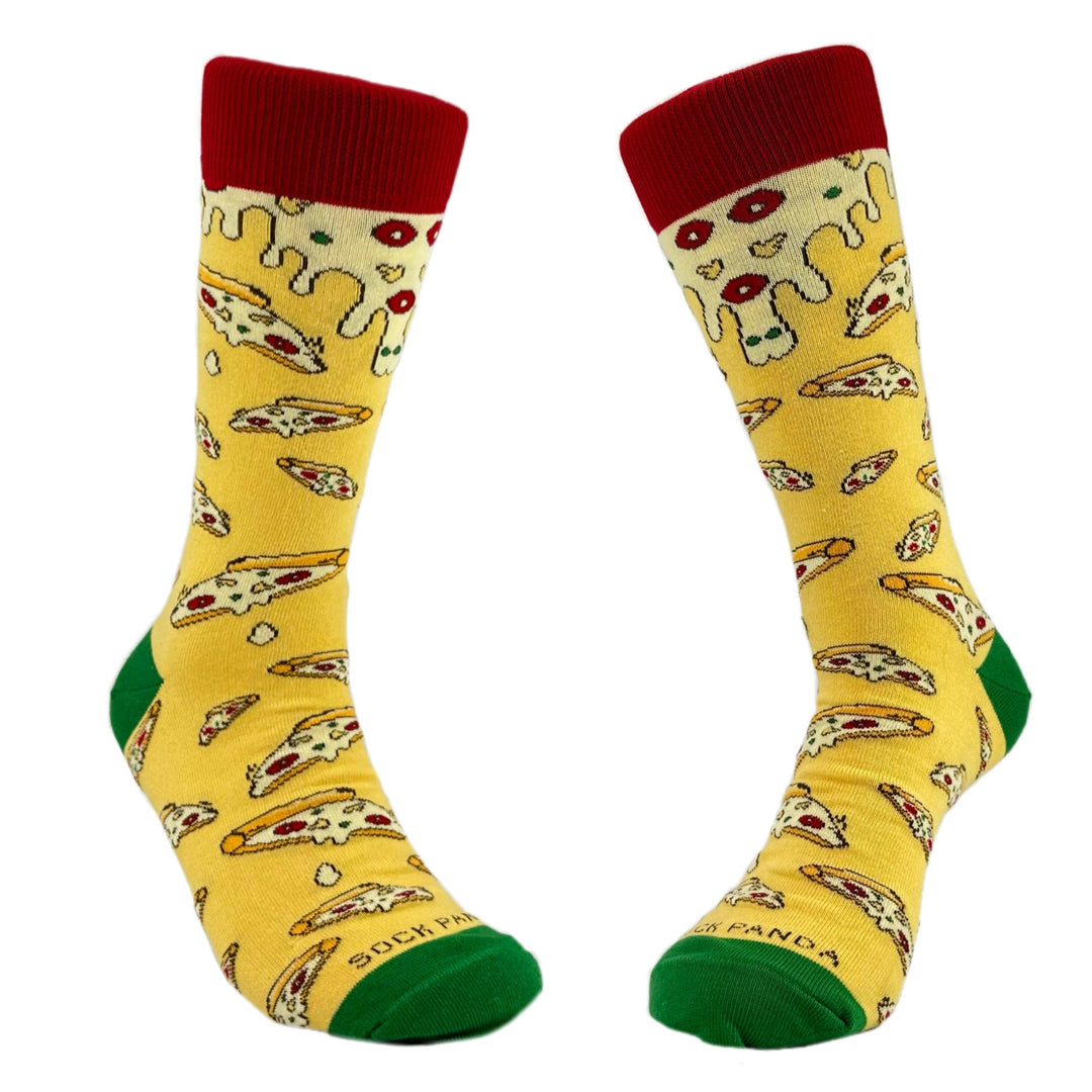 Cheesy Pizza Pattern Socks from the Sock Panda (Adult Large)