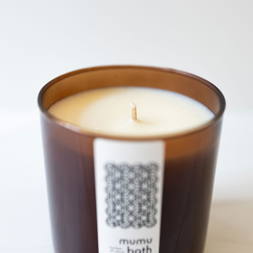 Luxe Natural Scented Candle in Amber Jar