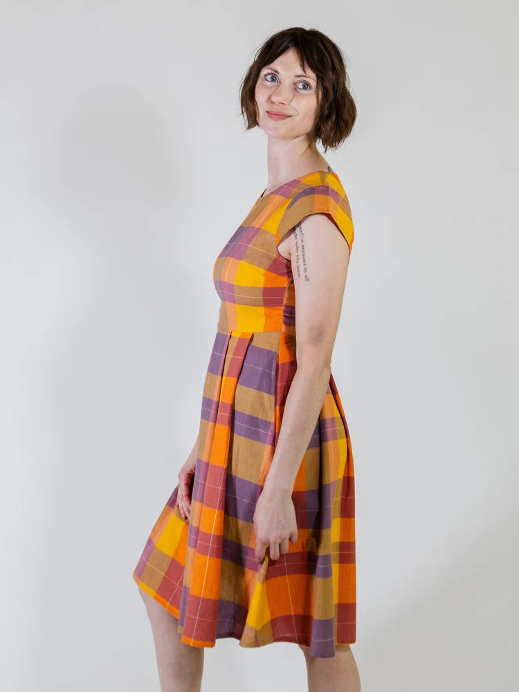 Devonshire Dress Sunset Plaid