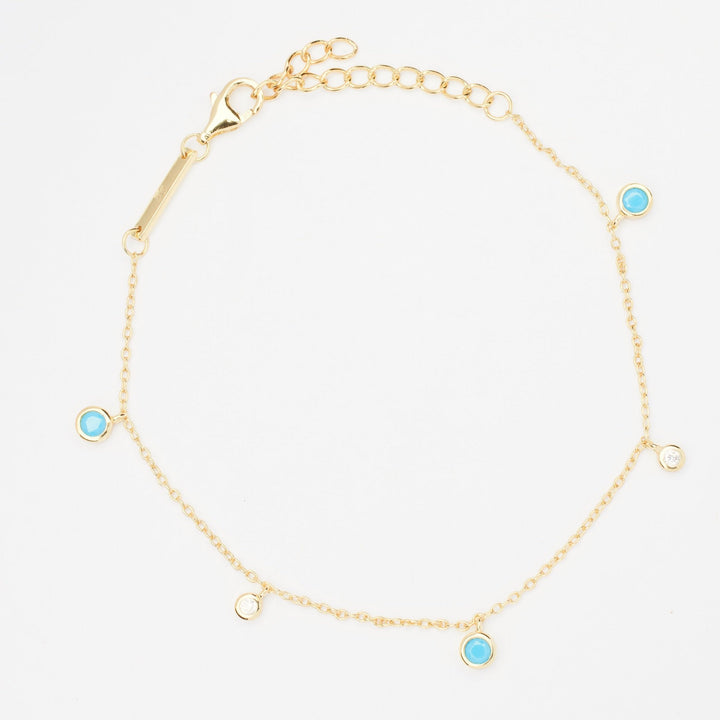 Maya Turquoise Ball Chain Bracelet