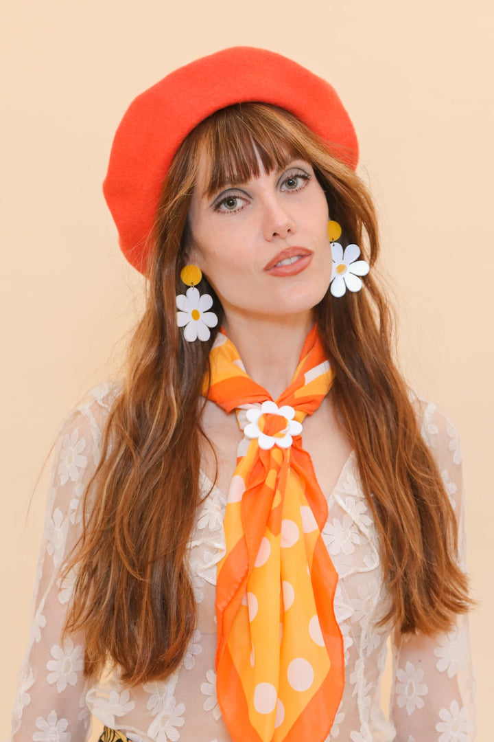 Brigitte Beret in Orange