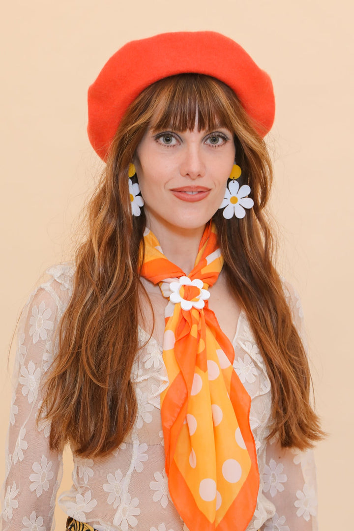 Brigitte Beret in Orange