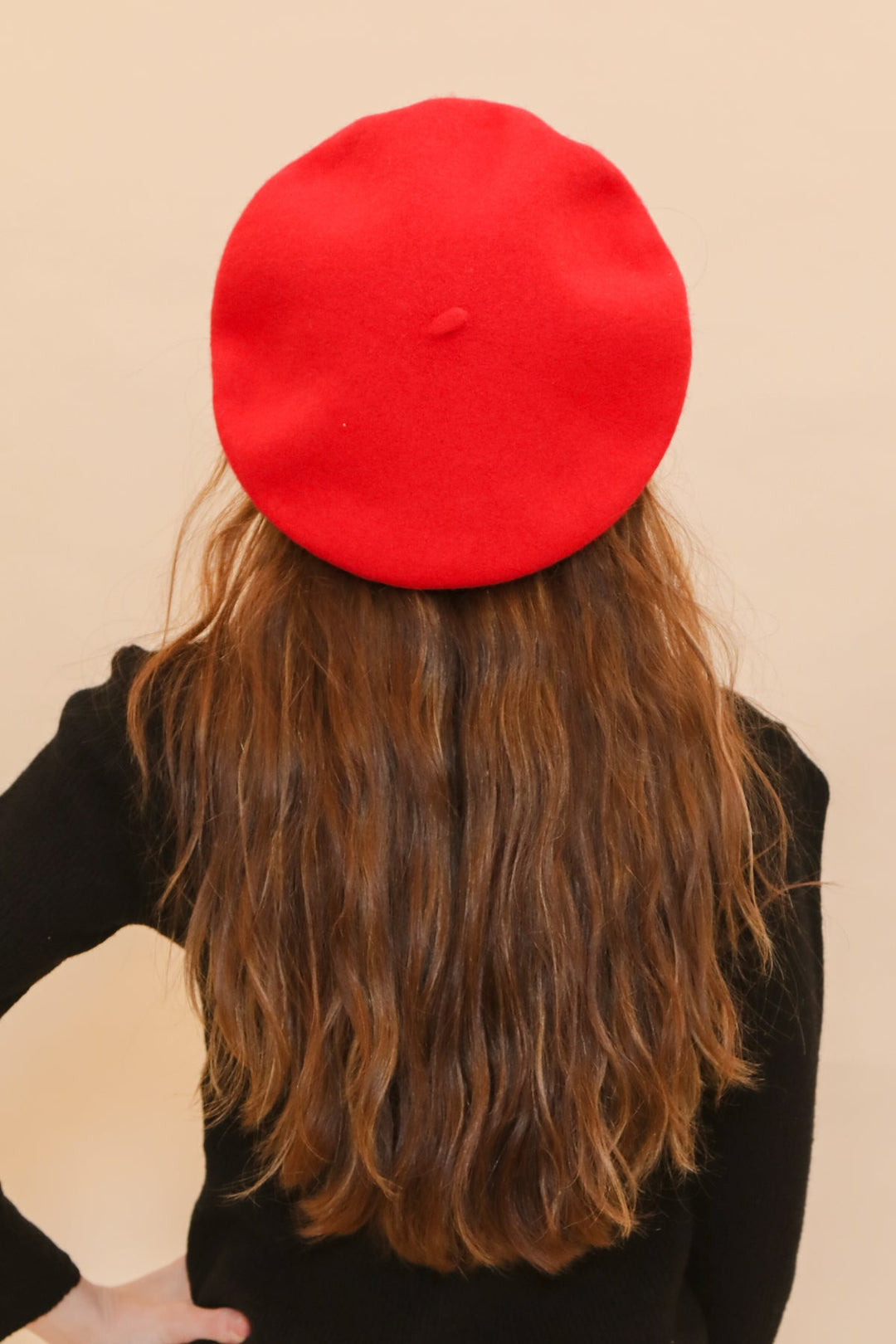 Brigitte Beret in Cherry Red