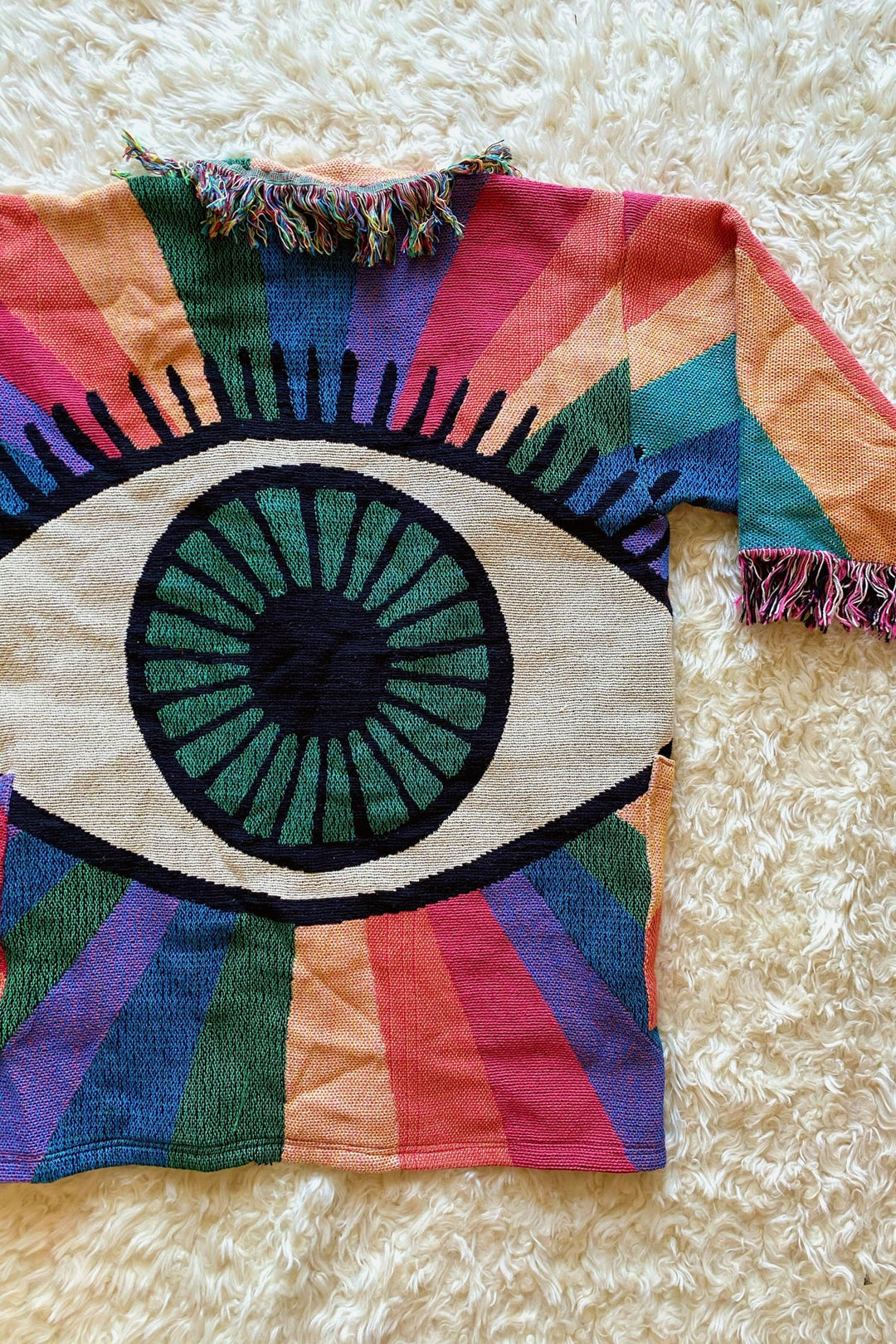 Rainbow Eye Blanket Robe Coat