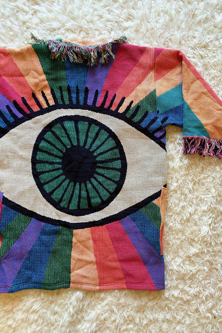 Rainbow Eye Blanket Robe Coat