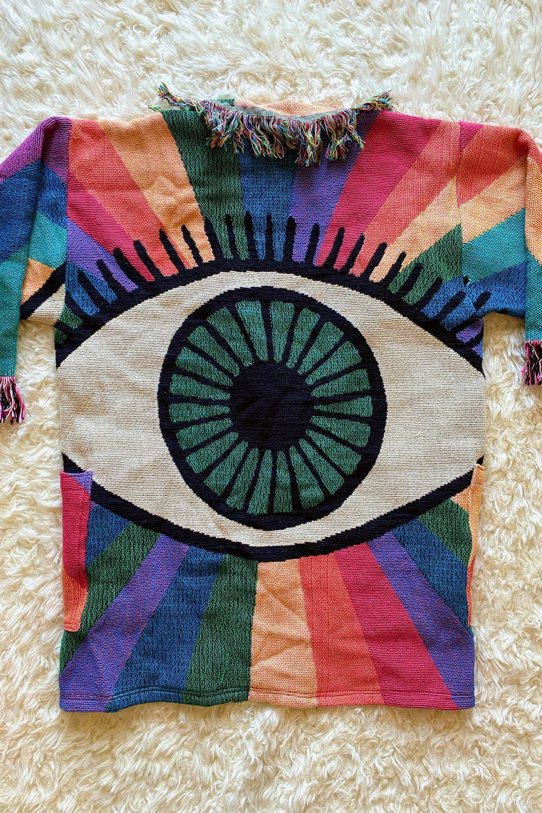 Rainbow Eye Blanket Robe Coat