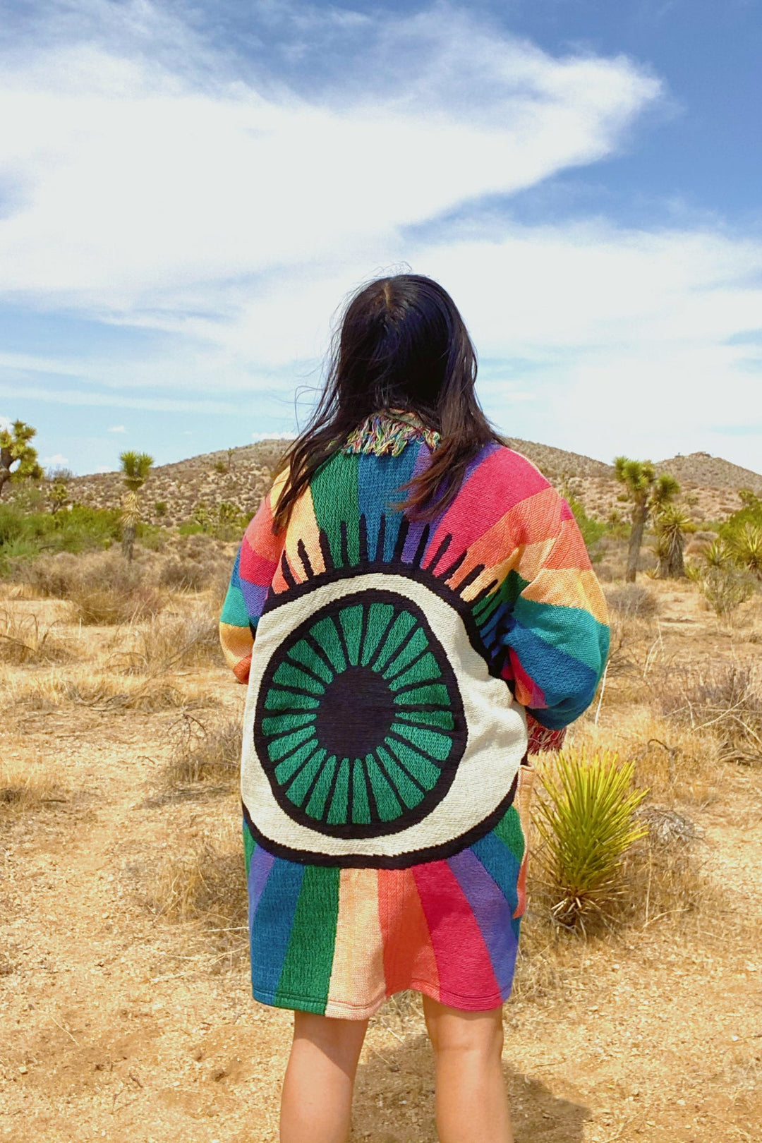 Rainbow Eye Blanket Robe Coat