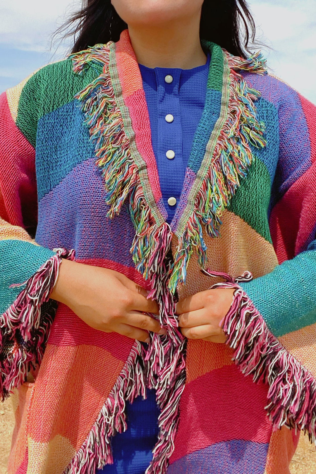 Rainbow Eye Blanket Robe Coat