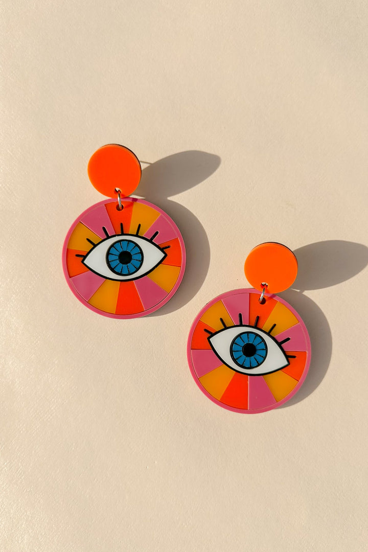 Rainbow Eye Earrings