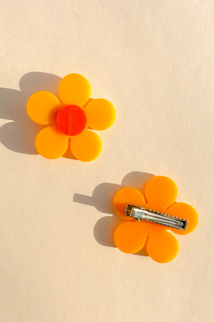 Marigold Hair Clip in Orange