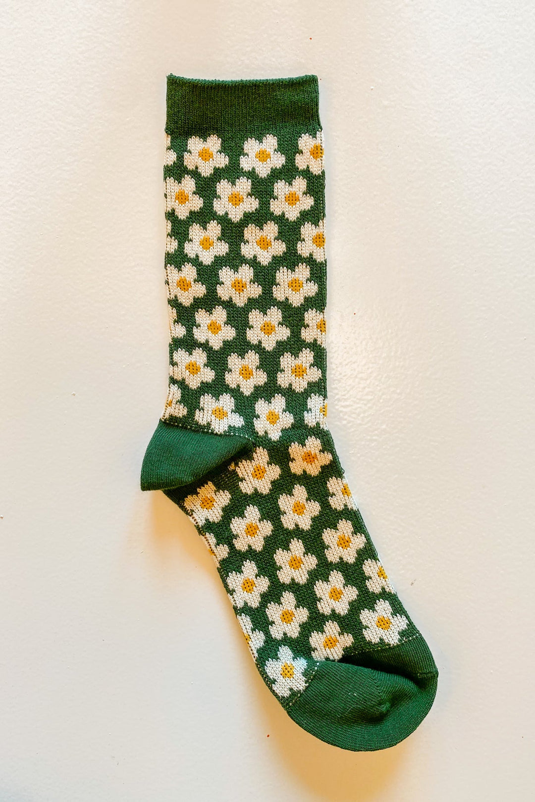 Daisy Socks in Forest Green