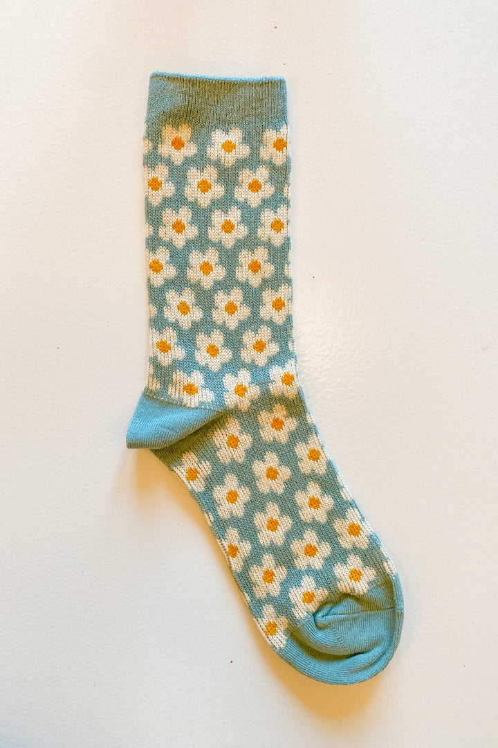 Daisy Socks in Baby Blue