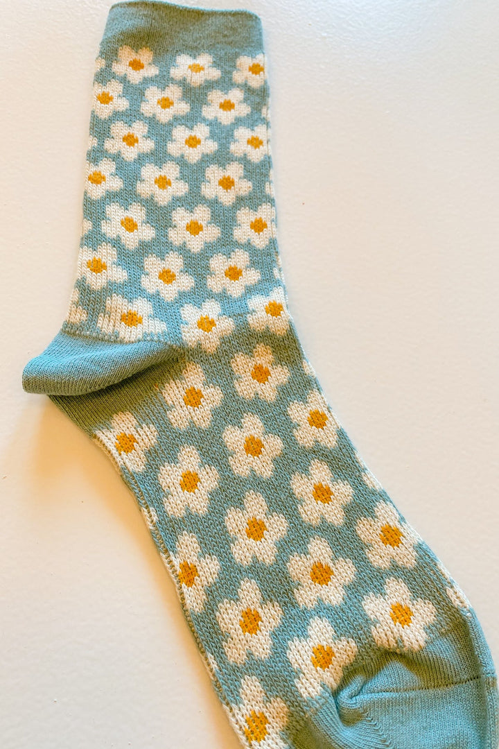 Daisy Socks in Baby Blue