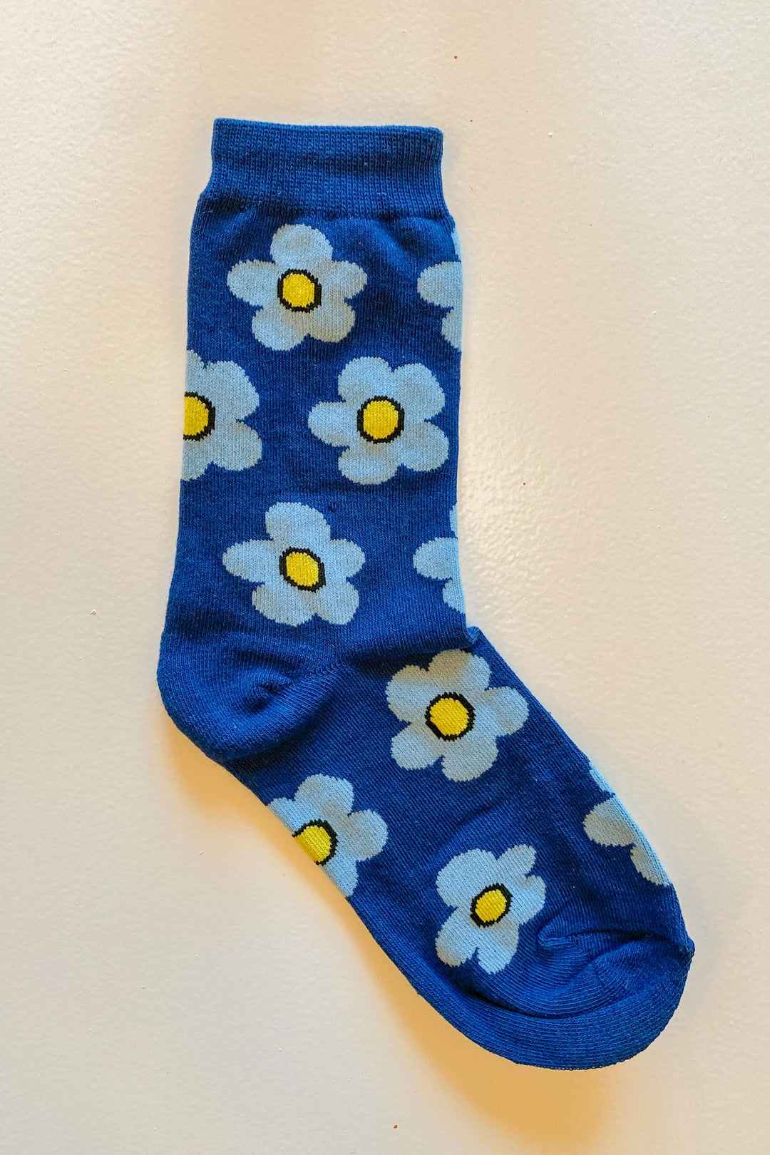 Flower Socks in Candy Blue