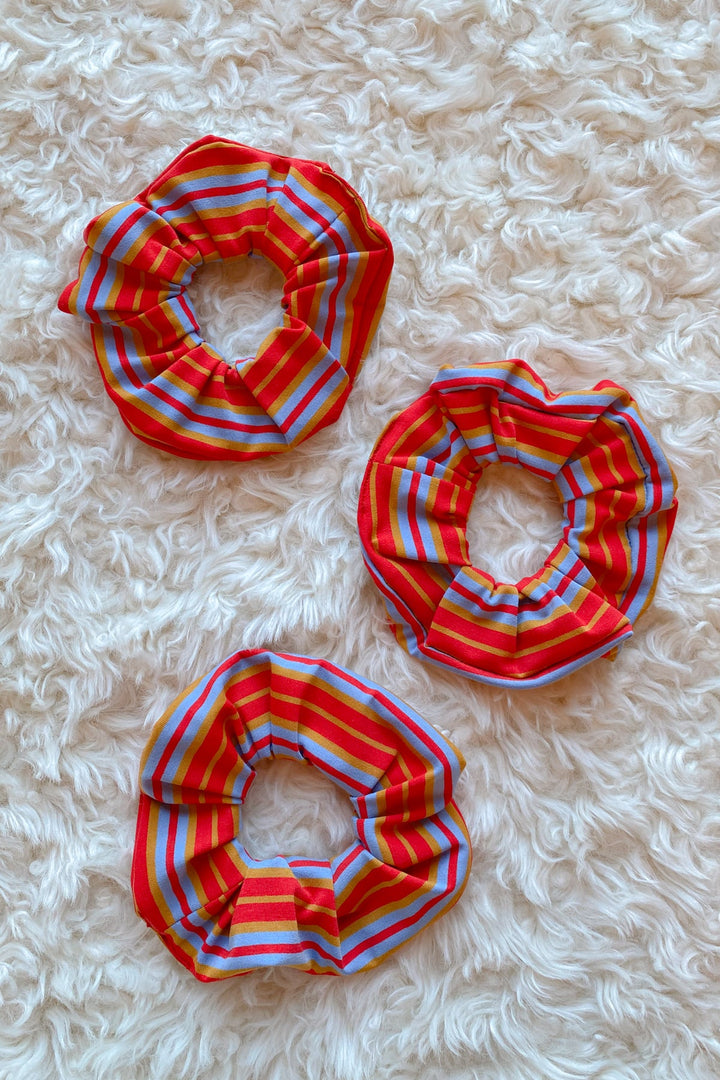 Tomato Stripe Scrunchie