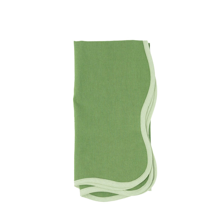 THE SCALLOPED NAPKIN (GREEN) - SET