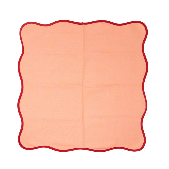 THE SCALLOPED NAPKIN (TOMATO) - SET