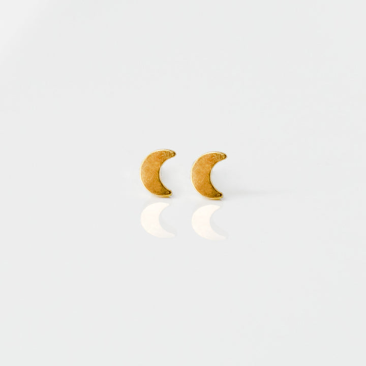 Moon Flat Back Sleeper Earrings