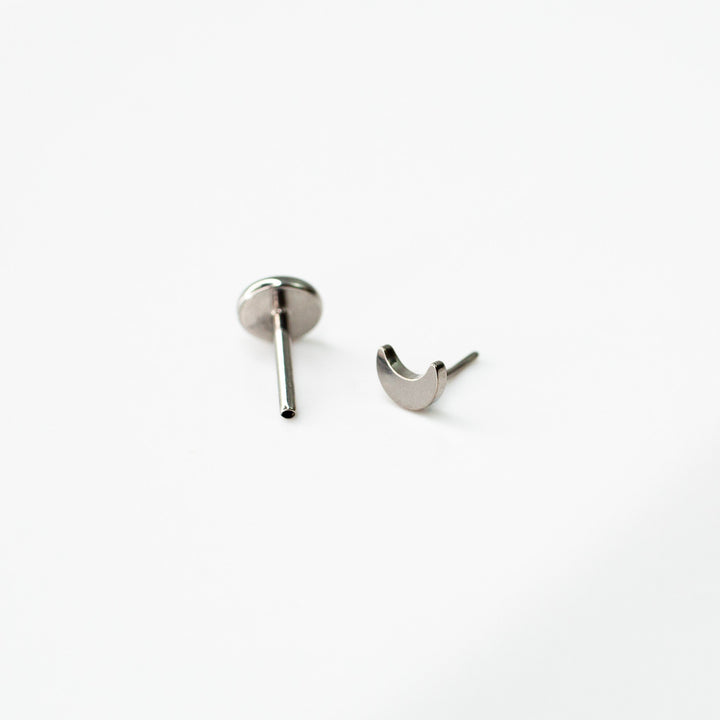 Moon Flat Back Sleeper Earrings