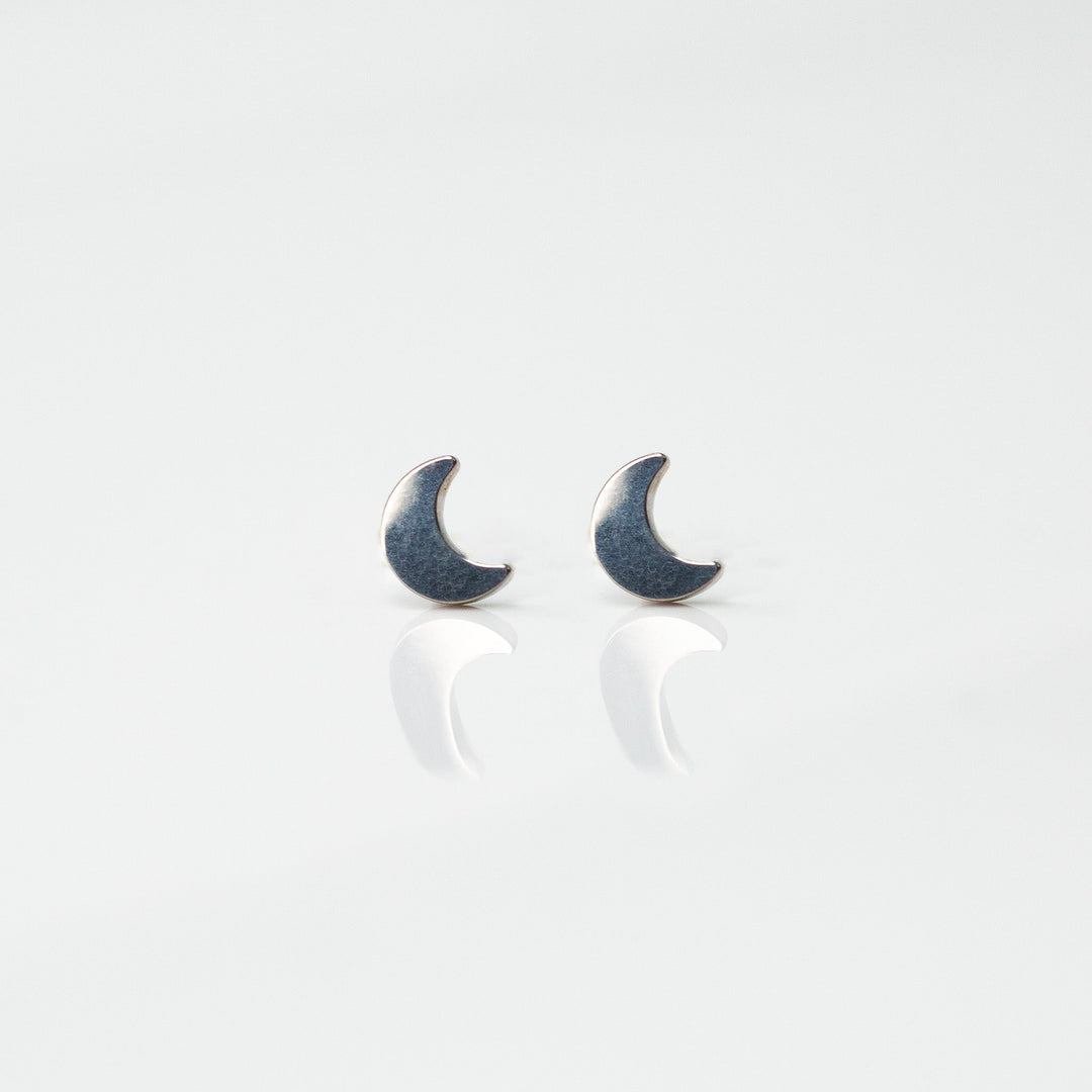 Moon Flat Back Sleeper Earrings