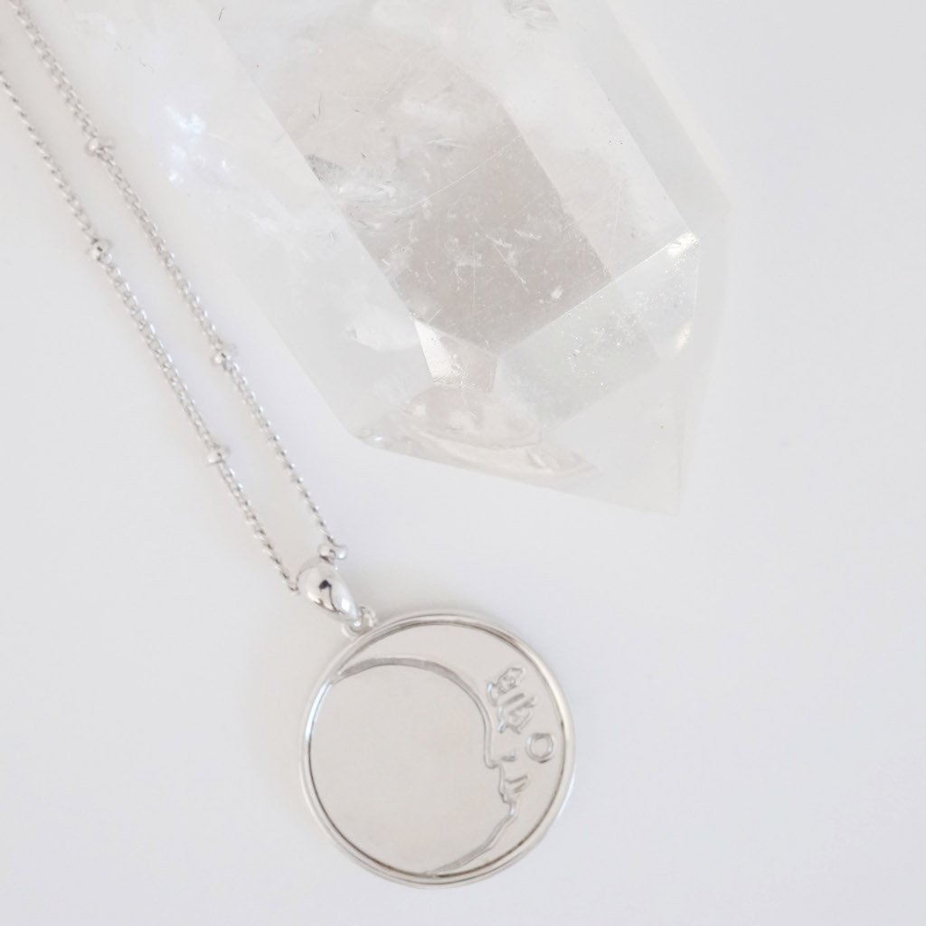 Moon Face Pendant Necklace