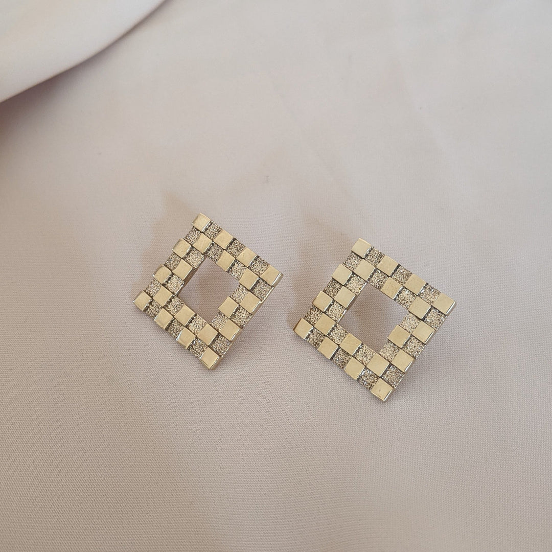 Square Checkerboard Earrings