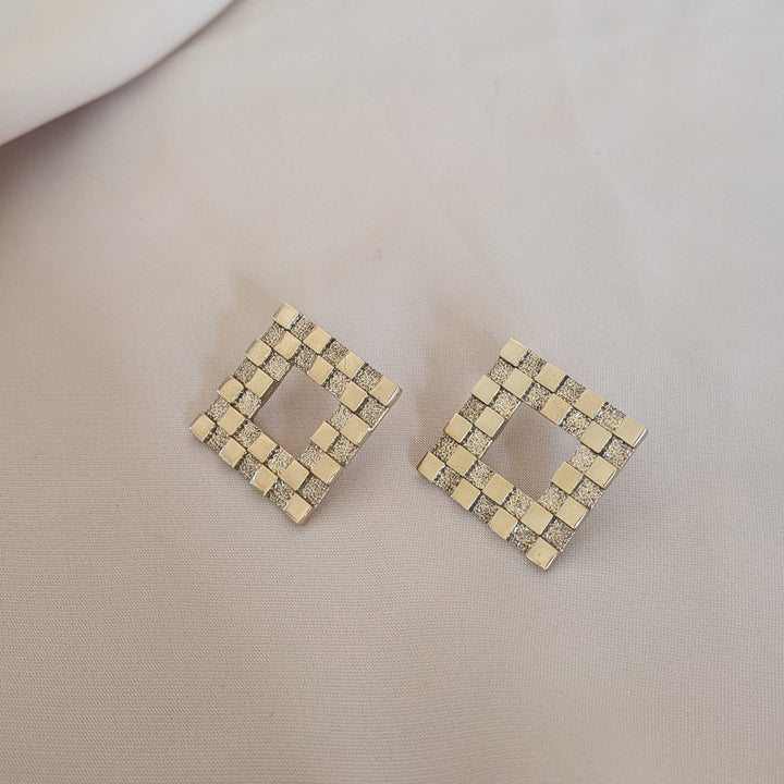 Square Checkerboard Earrings