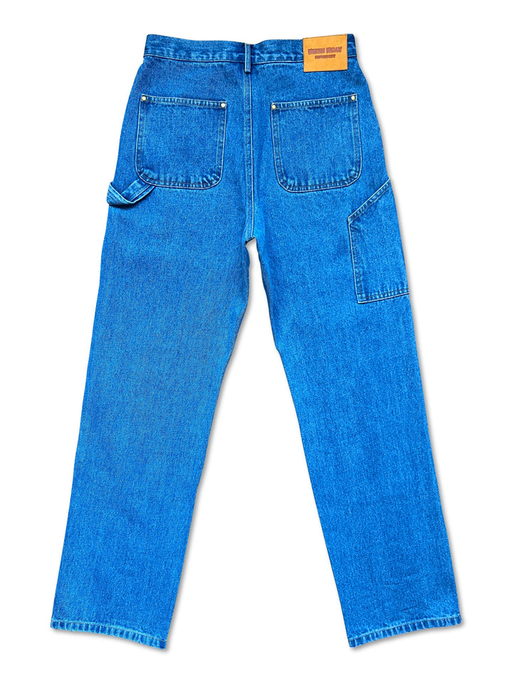 Blue Denim Double Knee Work Pants