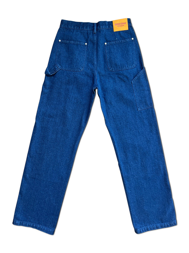 Dark Blue Denim Double Knee Work Pants