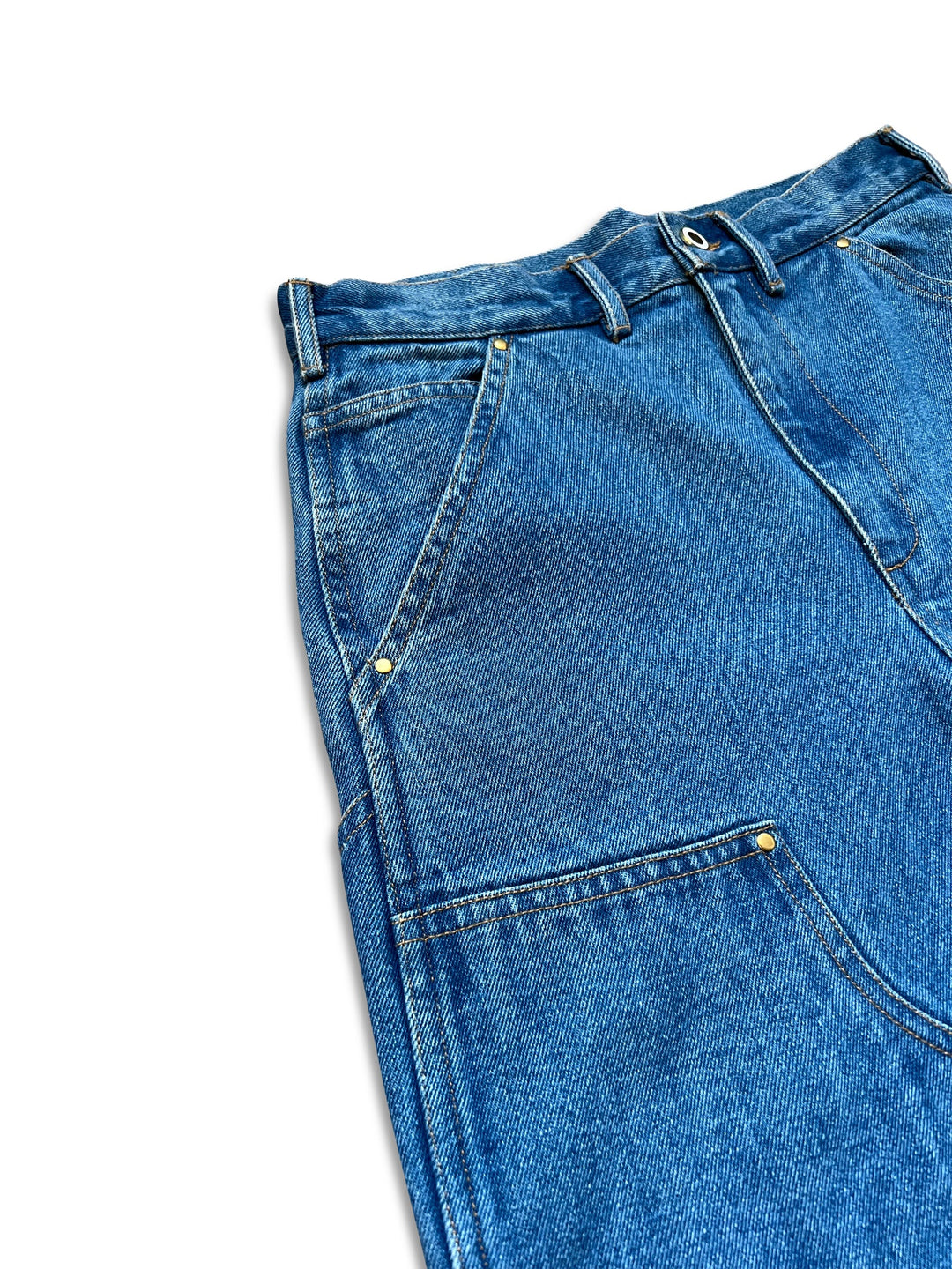 Blue Denim Double Knee Work Pants