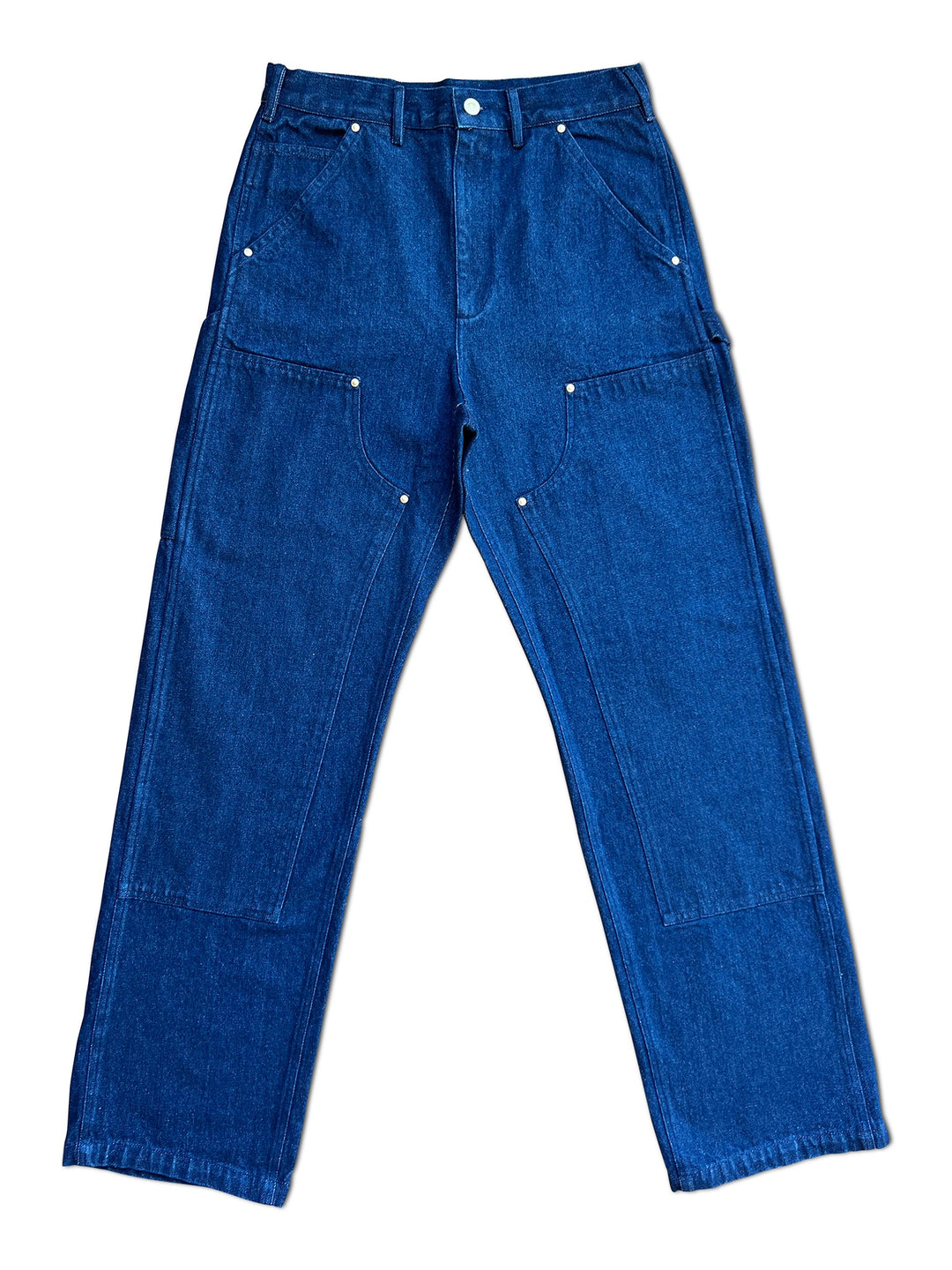 Dark Blue Denim Double Knee Work Pants