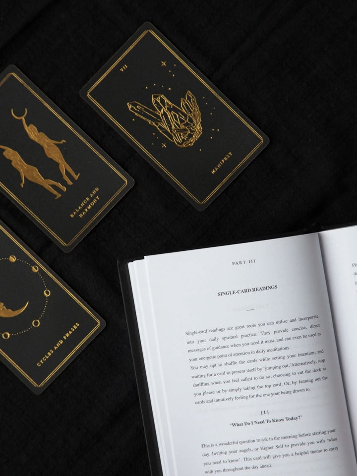 'Child Of The Universe' Black & Gold Edition • Oracle Deck & Book