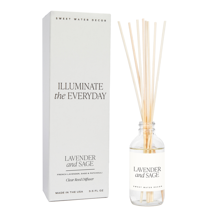 Lavender and Sage Clear Reed Diffuser