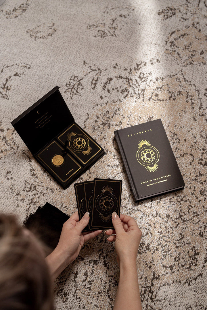 'Child Of The Universe' Black & Gold Edition • Oracle Deck & Book