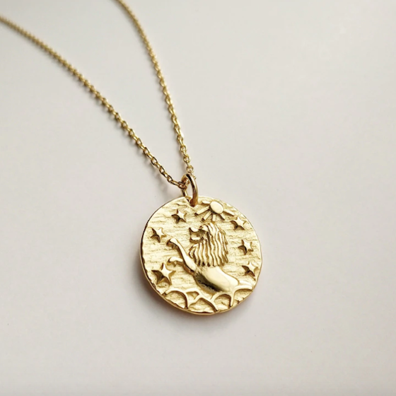 Lion's Mane Coin Necklace