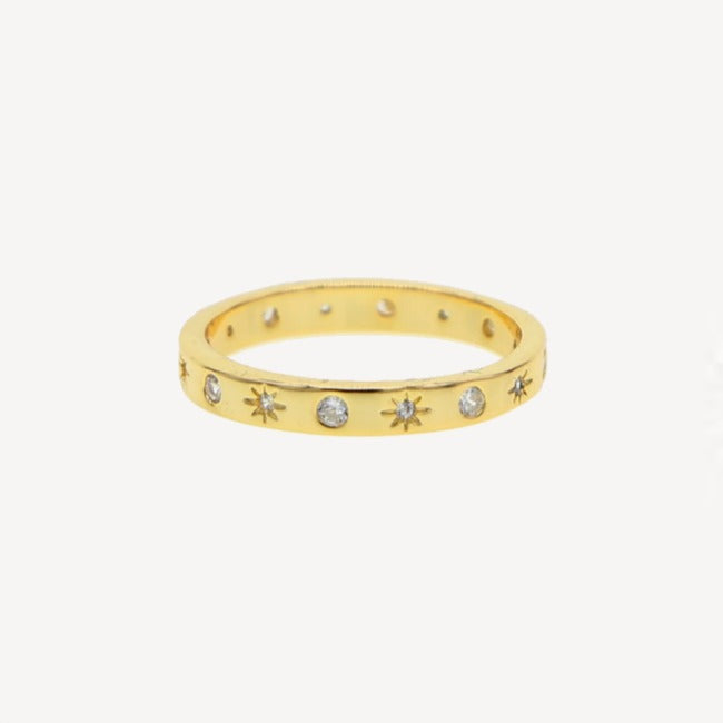 The Moon and Stars Stacking Ring