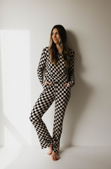 Black Checker  Adult Bamboo Pajamas – Altar PDX