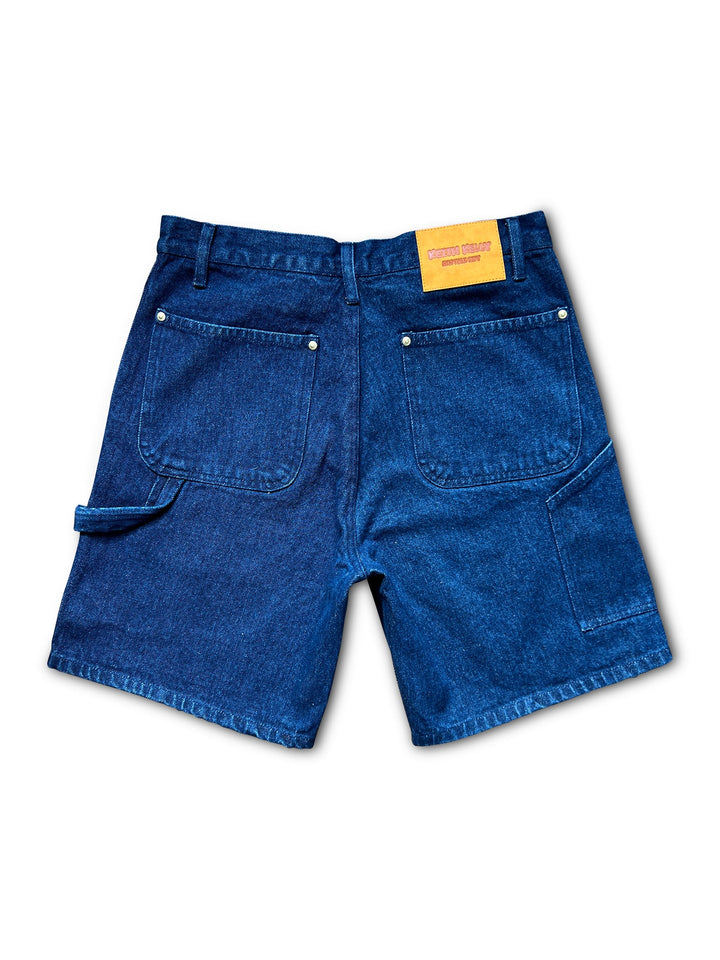 Dark Blue Denim Canvas Shorts