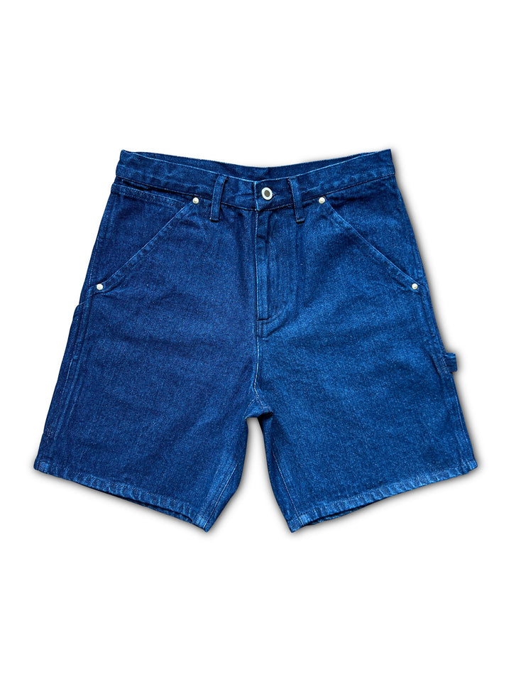 Dark Blue Denim Canvas Shorts