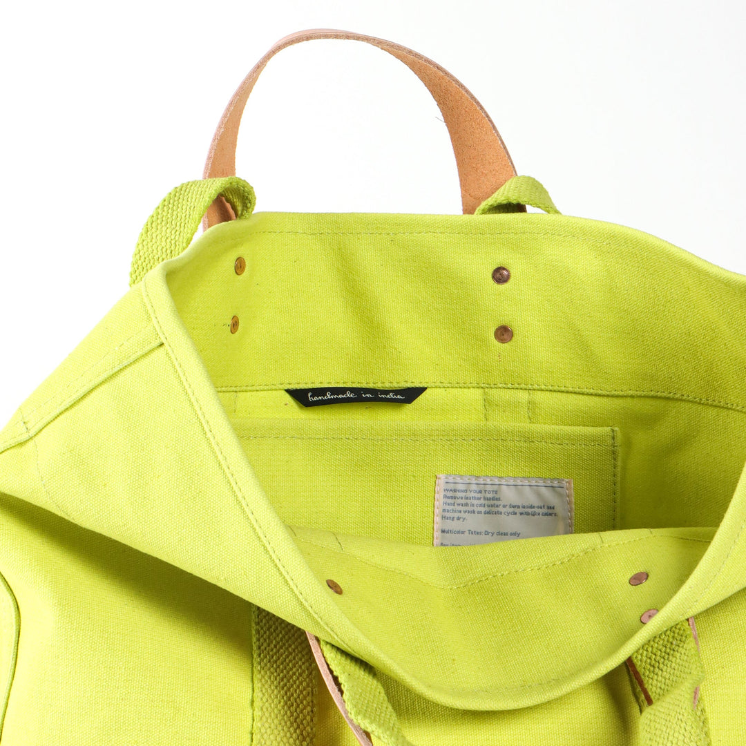 Small East West Tote | Lime