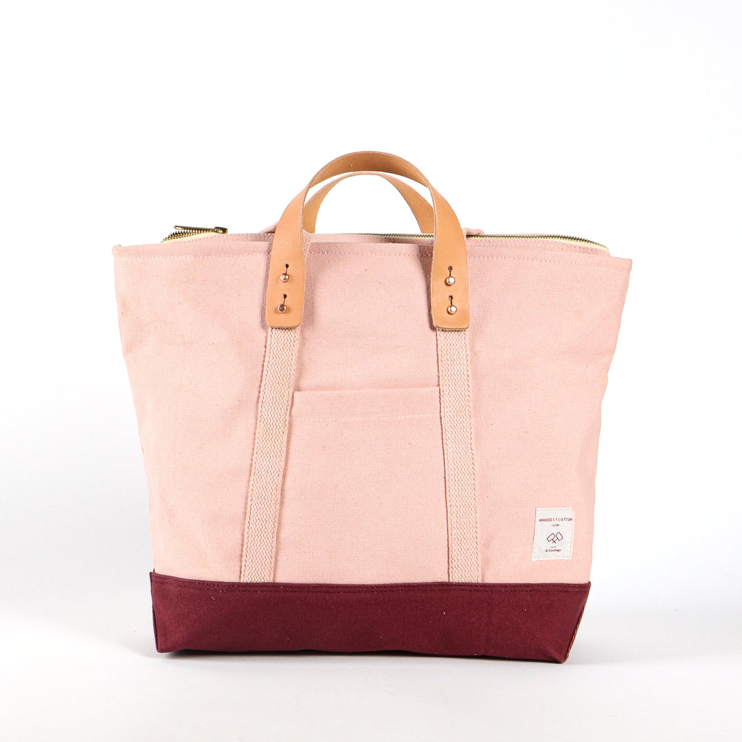 Small Zipper Tote | Pink+Plum