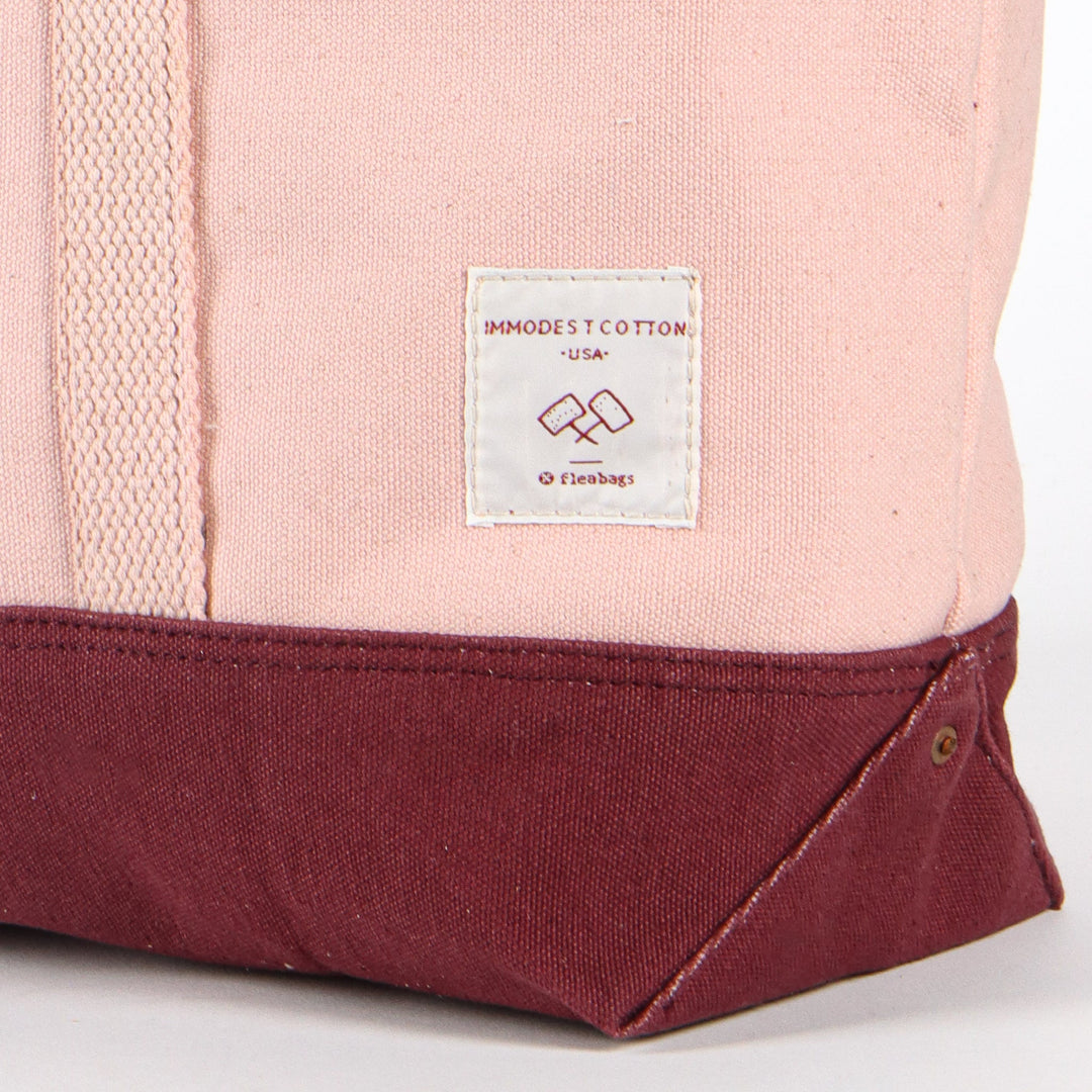 Small Zipper Tote | Pink+Plum