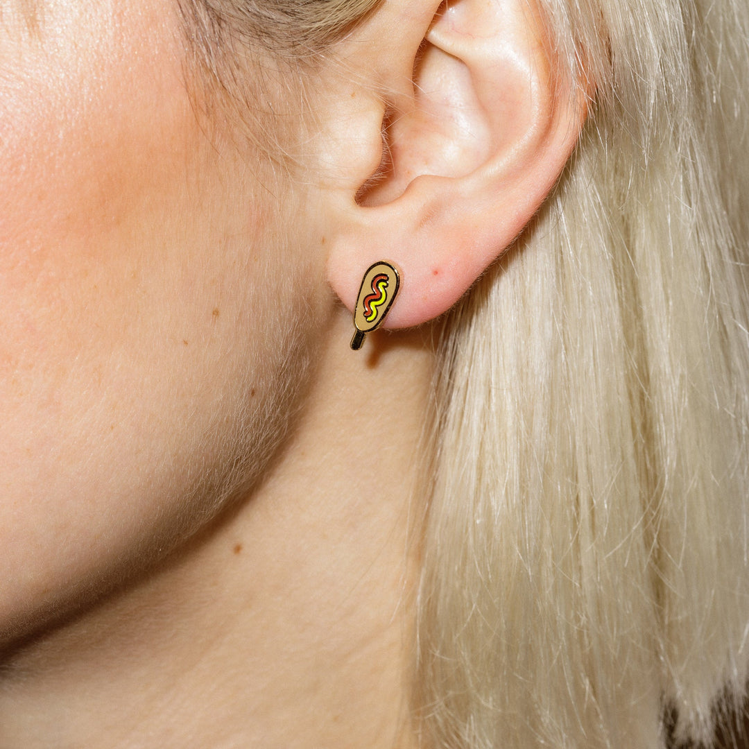 Corn Dog Stud Earrings