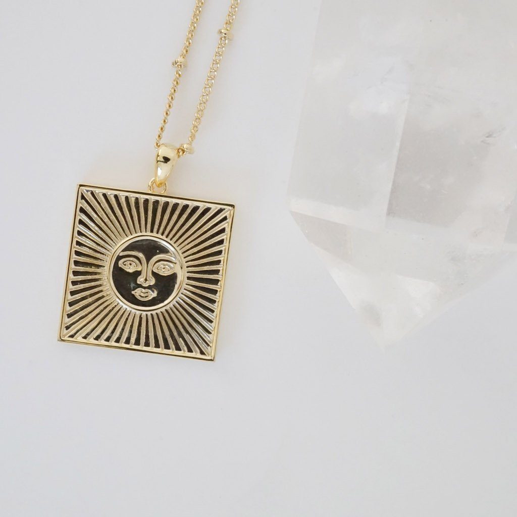 Sun Goddess Plate Necklace