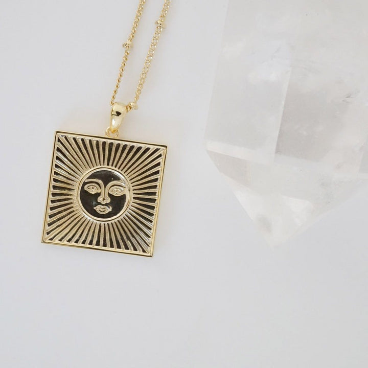 Sun Goddess Plate Necklace